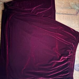 Velvet Burgundy Skirt